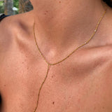 Disa Y Necklace, Gold